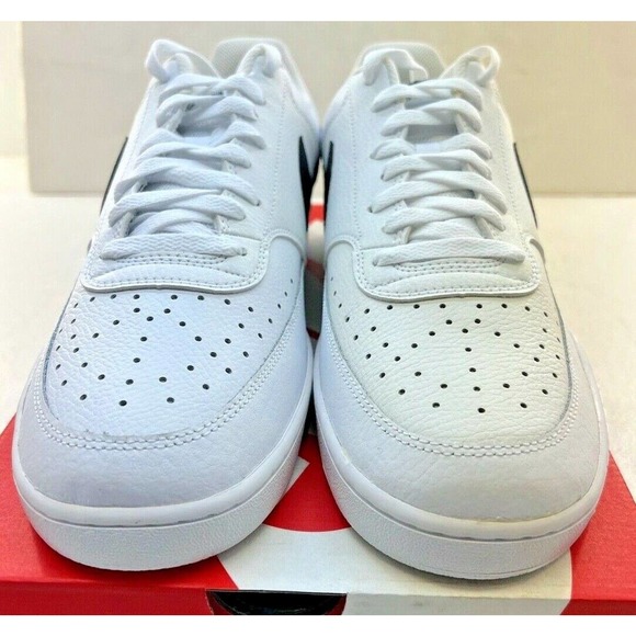 Mens Nike Court Vision Lo White Black Low Top Sneakers Athletic Shoes CD5463-101 - Picture 2 of 4